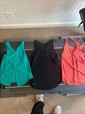 Women's LULULEMON Athletic Tank Top bundle - Black, Teal, Coral